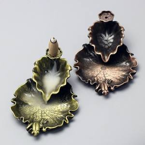 Quemador de Incienso de Cobre Antiguo con Diseño Personalizado, Estufa de Incienso con Diseño de Estanque de <span class=keywords><strong>Loto</strong></span>, Artesanía en Metal - Product Image 2