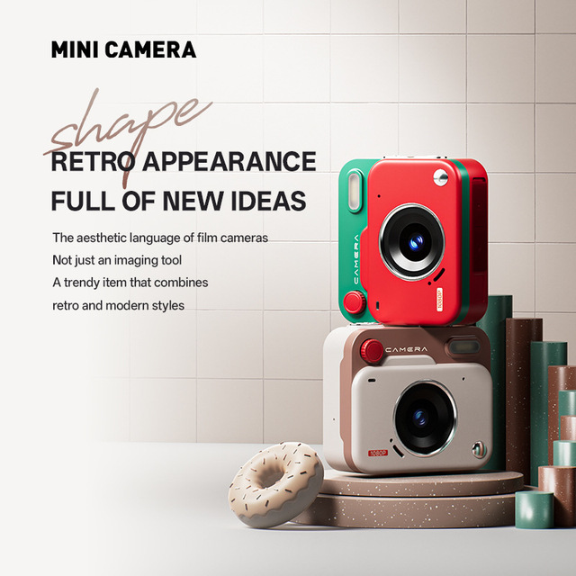 New CCD Retro Mini Compact Digital Camera Student Campus for Taking Photos Videos High-definition Imaging Model Y6000 Electronic