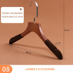 저렴한 공장 가격 코트 옷걸이 골동품 나무 인쇄 로고 걸이 - Product Image 4