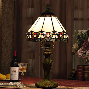 Tiffani Style Small Table <strong>Lamp</strong> Nordic Hotel Bar Bedroom Bedside Flexible AC <strong>Stained</strong> <strong>Glass</strong> <strong>Shades</strong> E26 Eco-Friendly Desk Lights - Product Image 2