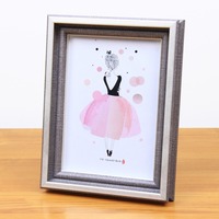 Cadre photo en polystyrène biseauté nordique avec verre véritable multicolore 4x6 5x7 6x8 8x10 pour la décoration de chambre d'enfant