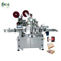 Machine d'étiquetage automatique pour boîtes en carton, coins 90°, autocollants trois côtés en U