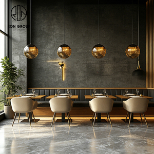 Solución Integral de Hostelería Moderna: Juego de Muebles de Madera y Cuero para Cafetería, Hotel o Restaurante, con Mesa, Sillas y Asientos Tipo Cabina - Product Image 3