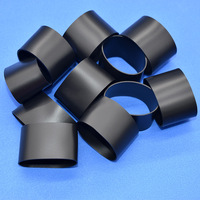 Attache-câble élastique en silicone noir de 15/20 mm de large, résistant à la température, écologique, anti-déchirure, manchon de protection