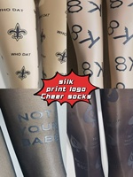 Collants transparents ultra-fins sans couture pour femme, imprimés personnalisés avec logo floqué et lettres, tendance et incassables, idéaux pour l'été – Meilleures ventes