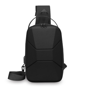 New-Style Men's Waterproof Zipper Street Fashion Travel Phone & Key Organizer Durable PC Hard-Shell Crossbody Chest <b>Bag</b> - Product Image 4
