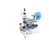 Machine d'étiquetage semi-automatique pour bouteilles rondes et plates, pour coller des étiquettes sur des bouteilles carrées, hexagonales et coniques