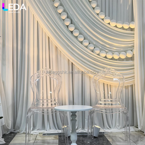 Cortina de fondo cuadrada blanca de seda de leche de alta calidad LEDA para decoración de eventos en interiores, ideal para bodas - Product Image 4