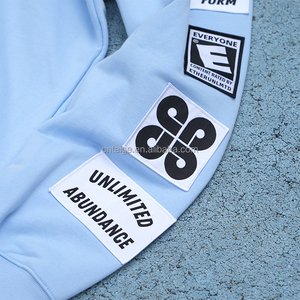 Hỗ trợ mẫu 100% bông trống Hoodies Thả Vai lông cừu biểu tượng tùy chỉnh người đàn ông đầy đủ Zip Up Hoodie - Product Image 3