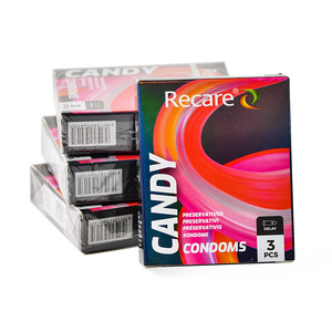 Préservatifs Recare CANDY Delay 3 pièces/boîte Latex naturel <span class=keywords><strong>Longue</strong></span> <span class=keywords><strong>durée</strong></span> OEM - Product Image 5