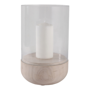 Glass <b>Candle</b> <b>Hurricane</b> With Marble Base For Home Decor Table Centerpiece Living Room Display - Product Image 2