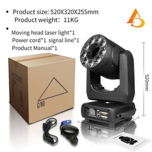 AICPOSE - Luz Láser de Animación con Cabezal Móvil de 10 W, RGB 3 en 1, Luz Láser con Cabezal Oscilante LED - Product Image 6