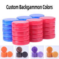 Pièces de jeu de remplacement durables de puces de backgammon en résine de luxe pour jeux de société intérieurs enfants