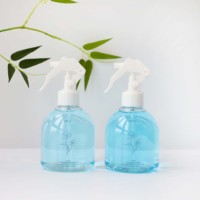 Bouteille de 250ml en plastique PET de couleur transparente de haute qualité avec pulvérisateur à gâchette de couleur blanche pour cosmétiques