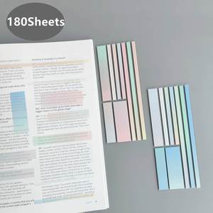 Blocs-notes autocollants transparents et imperméables en PET de 180 pages pour fournitures scolaires et de bureau - Product Image 4