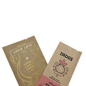 Phân hủy sinh học chữa lành con dấu Túi <span class=keywords><strong>Popsicle</strong></span> kem sô cô la năng lượng thanh bao bì <span class=keywords><strong>wrapper</strong></span> Tem Vàng ăn được kraft giấy phẳng Pouch - Product Image 5