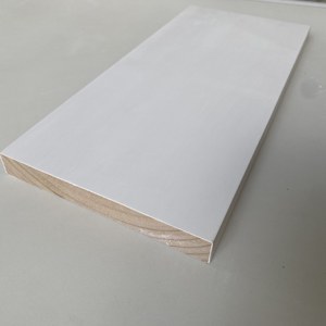 Directo de fábrica blanco imprimado duradero respetuoso con el medio ambiente moldura decorativa zócalo S3S tablero Borde de pino pegado para Hotel Hospital - Product Image 3