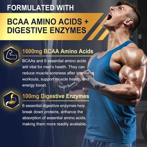 Vigo dimetil <span class=keywords><strong>Multivitamin</strong></span> untuk pria Gummies Bcaa asam Amino seng harian Vitamin a C D3 E K2 B Vitamin kalsium Magnesium kompleks - Product Image 3