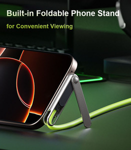 Горячая новинка: Быстрый зарядный кабель Hands-Free 240 Вт со встроенным держателем для телефона, удлиненный прочный шнур для MacBook и телефонов - Product Image 4