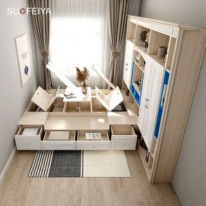 חם למכור דירות קטן ריהוט טאטאמי פלטפורמת מיטה זוגית מלכת אחסון מיטת סט בית ריהוט חדר שינה ריהוט עץ מודרני - Product Image 5