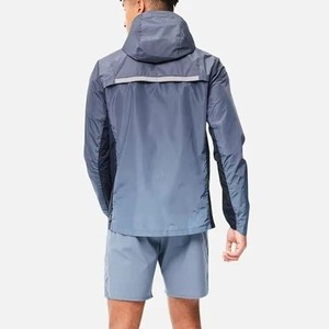 Design custom logo blank patchwork waterproof windproof lightweight nylon zip up color block windbreaker <b>jacket</b> for <b>men</b> - Product Image 3