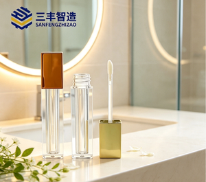 Sanfengzhizao Square PETG <b>Lip</b> Gloss Tube 6.5ml with Screw Cap and Wand HYC-026 - Product Image 6