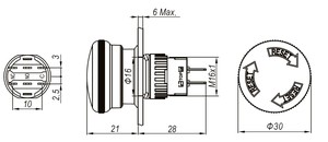 ONPOW 16Mm Tẩu Thoát Đẩy Nút Chuyển Đổi (LAS1-AY-11TSB) (Dia. 16Mm)(CE,CCC,ROHS,REECH) - Product Image 2