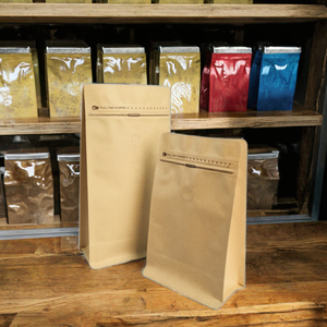 Custom Printed Security Kraft Paper Coffee Packaging Bags with PE <b>Laminated</b> Flat Bottom Zipper <b>Pouch</b> and Valve for Food Storage - Product Image 3