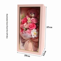 Buket Sabun Mewah Bergaya Kartun Cina Bernuansa Mawar untuk Hari Valentine, Siap Pakai, Hadiah untuk Pacar