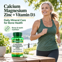 Comprimés de calcium, magnésium, zinc et vitamine D3 en marque privée, complément alimentaire minéral pour la nutrition des os et des dents, fabricant en gros