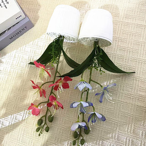 Cinq orchidées Phalaenopsis artificielles en pot de 37,5 cm, couleur jasmin doré, décoration de bureau - Product Image 4