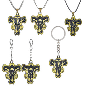 Collar Vintage de Anime Black Clover con Colgante del Emblema de los Caballeros Mágicos y Cadena de Serpiente, Colgante de Aleación - Product Image 1