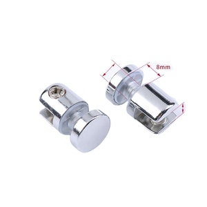 Modern Simple Zinc Alloy <b>Silver</b> Cabinet Partition Wall Upper Panel Glass Clip Support <b>Bracket</b> Hardware Strong Easy Installation - Product Image 1