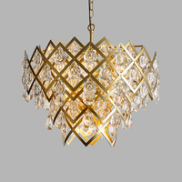 Lustre en fer au design nordique moderne avec cristaux K9, finition bronze doré mat, 12 bras, lumière blanc chaud, éclairage intérieur, garantie de 2 ans
