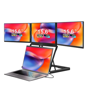 Câble personnalisable 1 pour 3 écrans, moniteur quadruple horizontal de 15,6 pouces pour extension d'écran d'ordinateur portable de 12 à 18,5 pouces, moniteur portable - Product Image 1