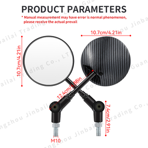 Phụ tùng xe máy phổ biến, gương chiếu hậu bên trái/phải chỉnh được, gương chiếu hậu xe máy đa năng - Product Image 2