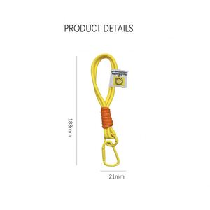 Outdoor Backpack Rope Keychain Nylon Braided Lanyard with Carabiner Key <b>Holder</b> for Couple Hand Rope Pendant Charm - Product Image 3