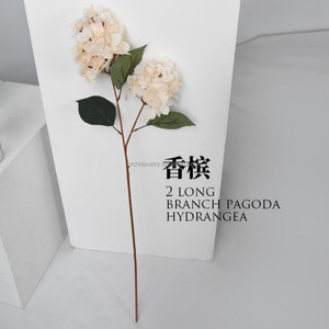 Corona de Hortensias Artificiales de Seda Realistas en Forma de <span class=keywords><strong>Torre</strong></span> de 95 cm, Color Rojo Anaranjado Otoñal, Decoración Floral para Navidad, Bodas, Hogar, <span class=keywords><strong>Hotel</strong></span> - Product Image 4