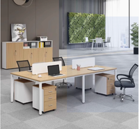 Ensemble de bureau et chaise de luxe personnalisable simple moderne 2/4/6 quatre places pour la maison ou l'immeuble de bureaux