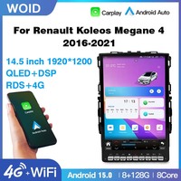 Écran de style Tesla Android 15 Carplay STWEI 14,5'' pour Renault Koleos Megane 4 2016-2021 Autoradio Lecteur multimédia vidéo GPS