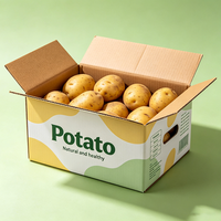 Premium aardappelverpakkingen, stevige kartonnen dozen met aangepast logo, gegolfd karton, groenteverzenddozen, groothandel