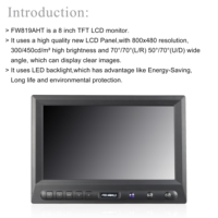 Monitor con Pantalla Táctil FEELWORLD FW819AHT de 8 Pulgadas TFT LCD de Grado Industrial con HDMI VGA DVI Directo de Fábrica