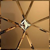 Modern Design 3D Wall Panels Self-Adhesive Square Glass Mirror Mosaic Tiles for DIY Interior Wall Craft Decoration