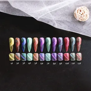 Vente en gros de vernis à ongles en gel personnalisé Soak Off Fournisseur d'ongles Kit de couleurs pailletées Kit de bouteilles de vernis à ongles en gel Uv it