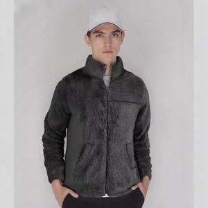 Chaqueta de Forro Polar para Hombre, Cuello Alto, Corte Ajustado, Estilo Casual, Otoño-Invierno, con Etiqueta, Tipo Combinado, Tratamiento Antiarrugas - Product Image 4