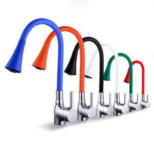 Moderno Macaron multicolore Silicone tubo di gomma <span class=keywords><strong>rubinetto</strong></span> acqua calda miscelatore lavello cucina flessibile tirare Torneira cucina - Product Image 1