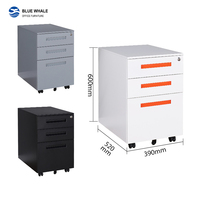 Meuble de rangement métallique pour bureau, armoire à dossiers mobile, organiseur de tiroirs mobile moderne, meuble à roulettes en acier – Fournisseur d'usine