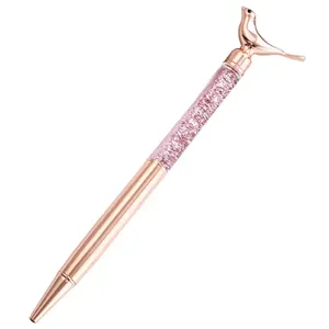 Luxury Gold Foil <b>Ballpoint</b> <b>Pen</b> with Bird Top, Elegant Decorative Metal <b>Pen</b> for Gifts, Office & Stationery - Product Image 4