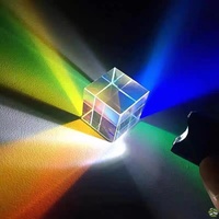Divisor de cristal de vidro personalizado, prisma de cristal de vidro colorido para lâmpada de palco