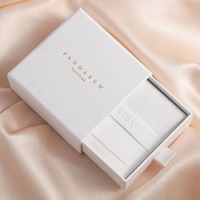 Boîtes cadeaux personnalisées en carton gris pour bijoux, boucles d'oreilles, colliers, avec tiroir